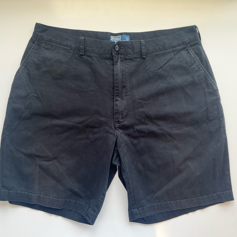 Polo Ralph Lauren Men's Flat Front Prospect Shorts 9" Inseam Navy Blue Size 40